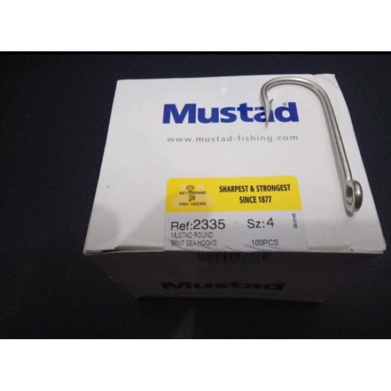 Mata Pancing Kail Mustad Round Bent Sea Hooks Tipe Ref 2335 No 4 Harga yang di produk per pcs