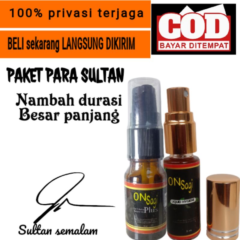PAKET PROMO (ONSAGI SPRAY BONUS ONSAGI PLUS)PAKET SULTAN SEMALAM