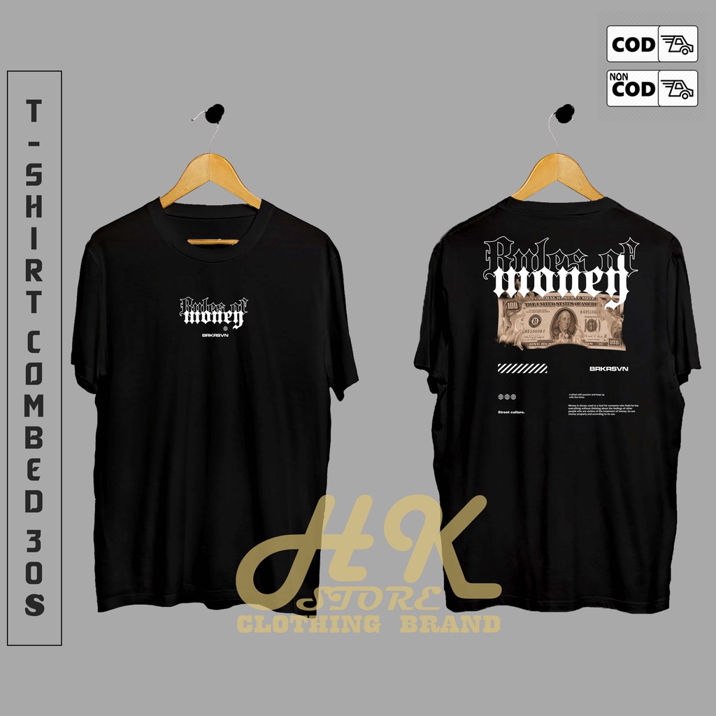 T-SHIRT KAOS BARKER RULES OF MONEY