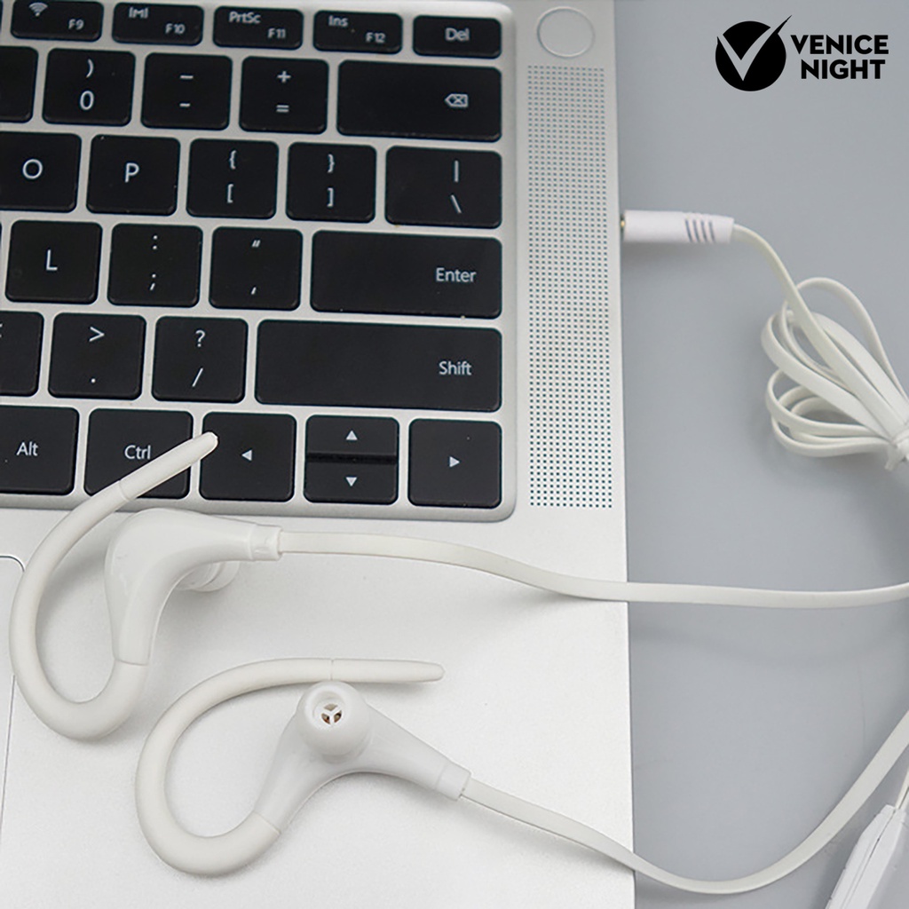 (VNEP) (Berkabel) Headset Earphone Kait Telinga Stereo Noise Reduction Nyaman Jack 3.5mm Untuk Calling