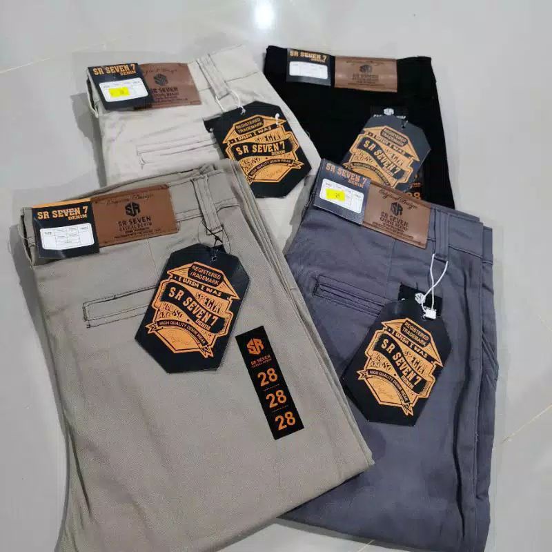 Celana Chino Panjang Pria Bahan Stretch Slimfit Distro Casual Kerja Size 27-38