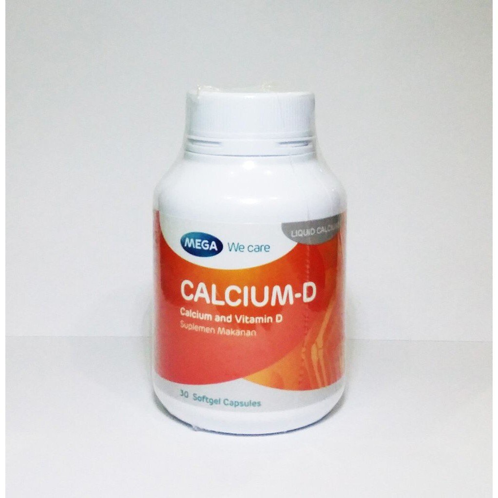 Mega We Care Calcium D 30 Kapsul Vitamin D Suplemen Kesehatan Tulang