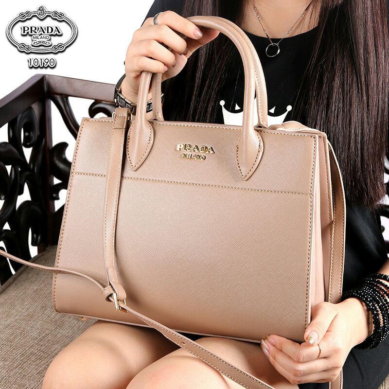 Prada Bibliotheque Textured Tote Bag Like Ori 10190