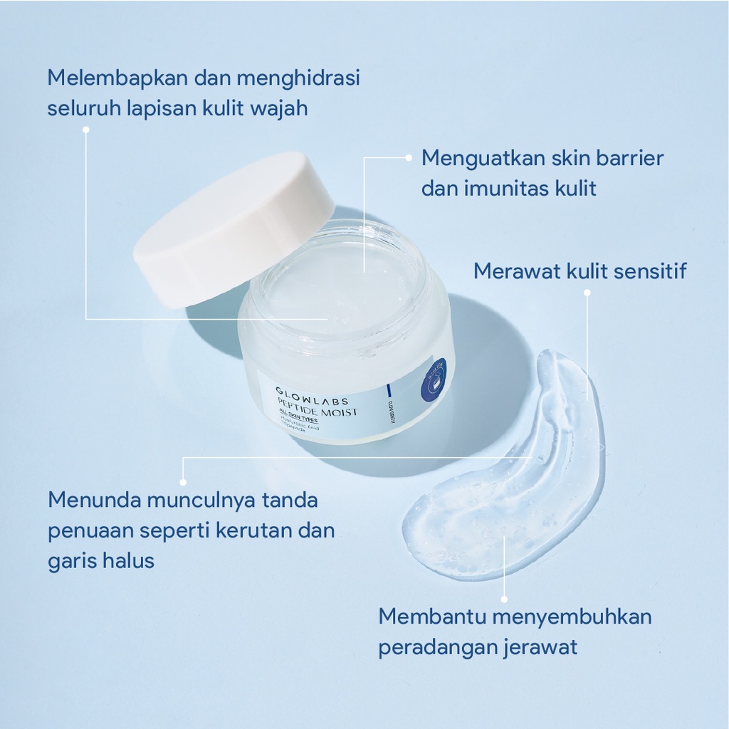 GLOWLABS Peptide Moist 20gr &amp; 40gr - Moisturizer untuk Melembabkan Wajah