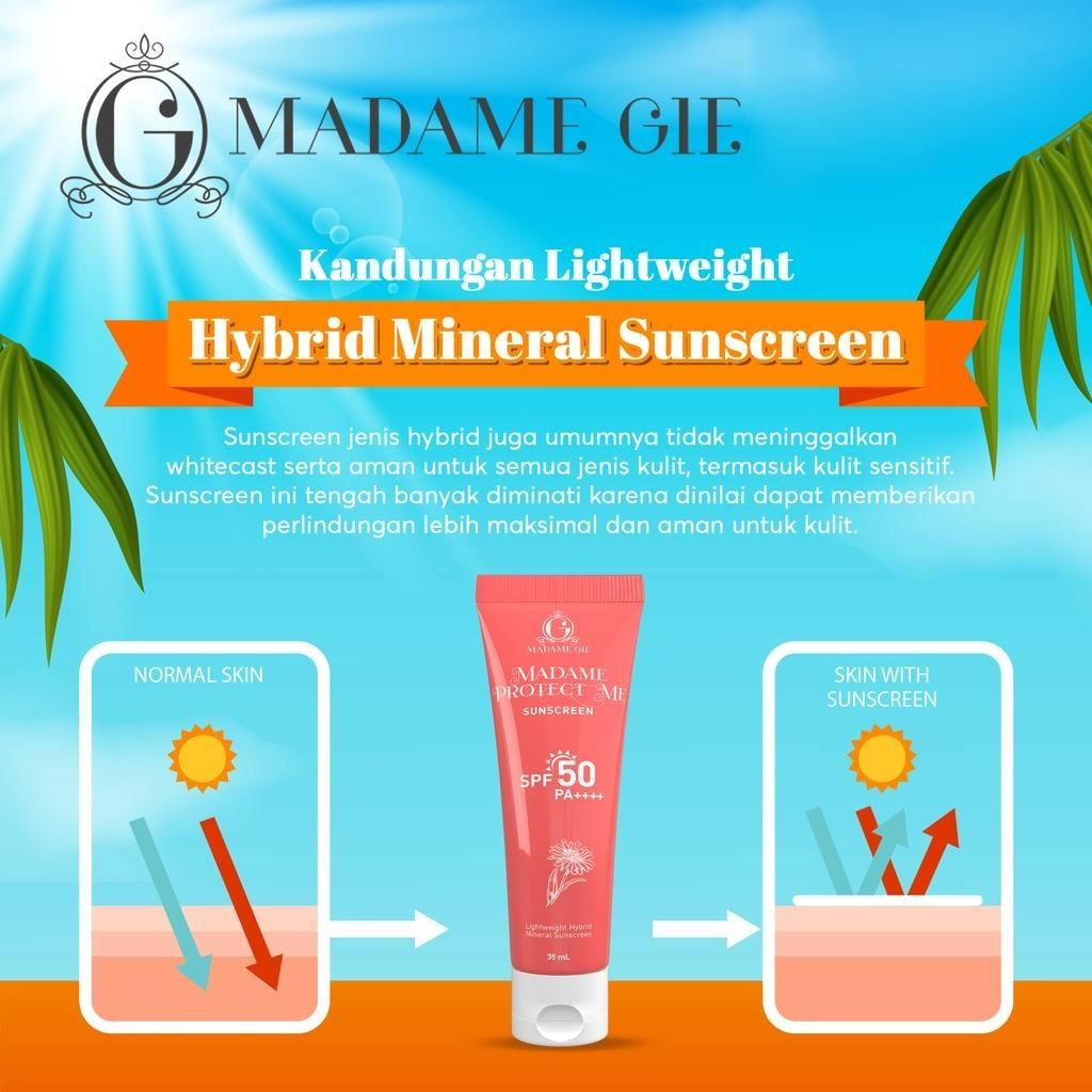 ★ BB ★  Madame Gie Madame Protect Me Sunscreen SPF 50 PA ++++ With Calendula - Skincare Sunblock