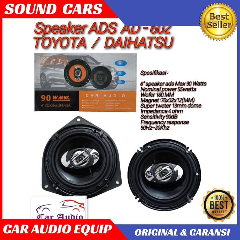 Speaker ADS AD-602 Speaker Khusus Mobil Avanza atau Xenia Best Quality Garansi Original