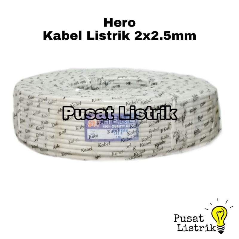 Kabel Listrik Kawat NYM 2x2,5mm Hero Harga Permeter Kabel Kawat Tembaga 2x2,5mm (Potongan)