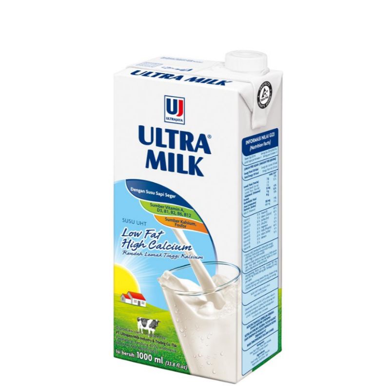 

Ultra Milk Low Fat Putih 1000ml / 1 Liter