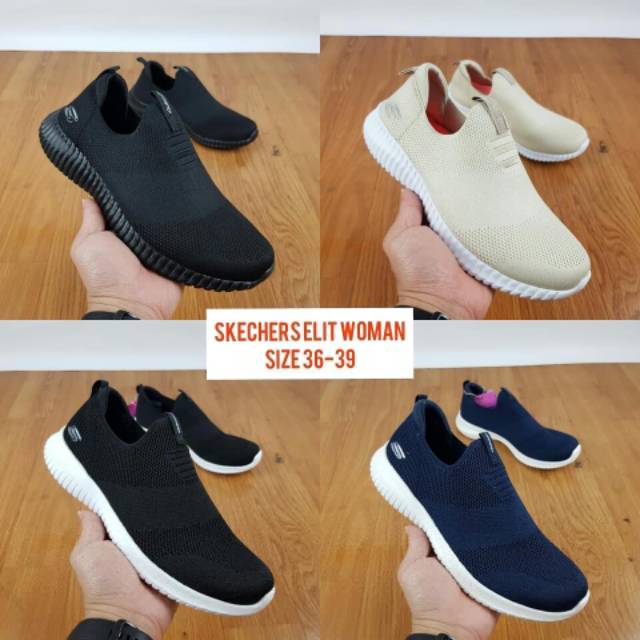 Skechers muzin elit flex woman + lengkap box