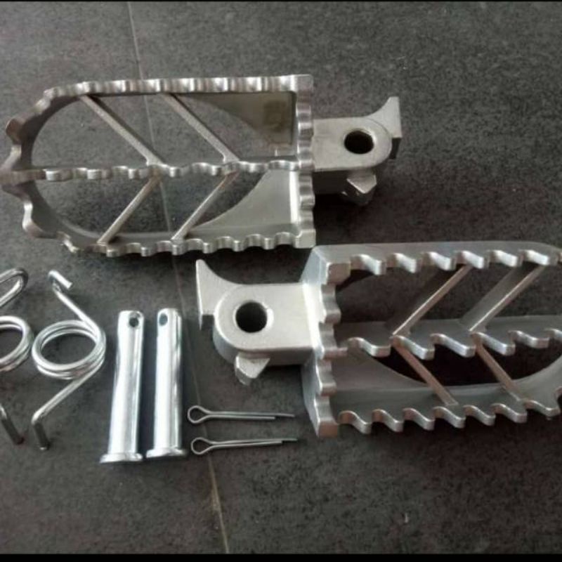 foot Step Cross Silver Baja footstep postep fostep Trail Cross klx150 crf150 Tapak Lebar