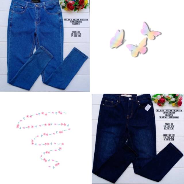 CELANA JEANS CONNEXION JUMBO WANITA / CELANA JUMBO SIZE 36 WANITA MURAH / CELANA CONNEXUON MURAH