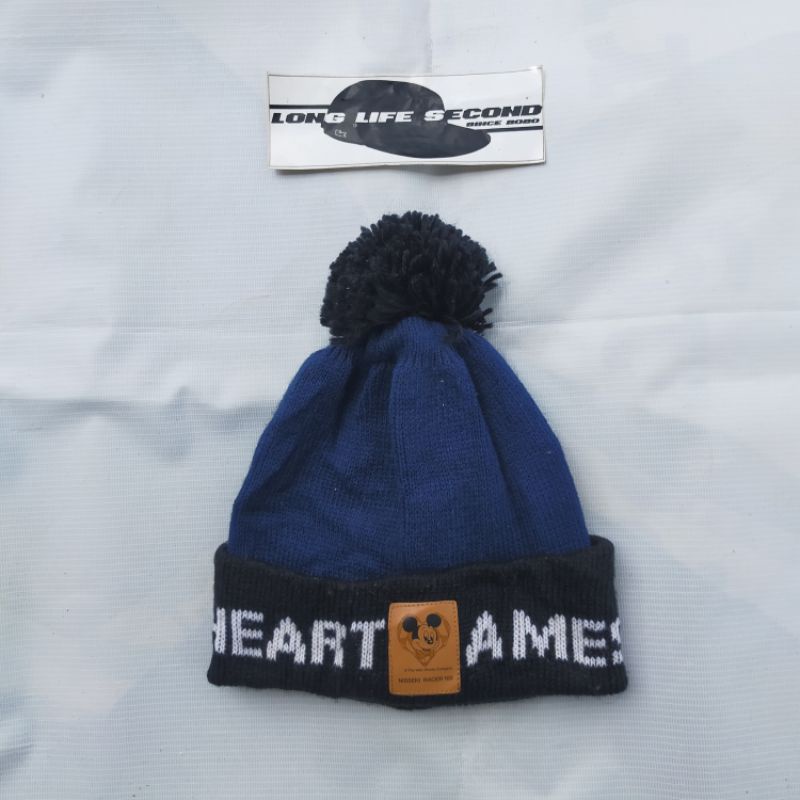 topi beanie hat kupluk rajut disney company vintage second bekas original branded