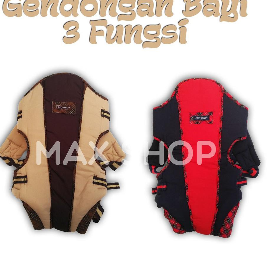 Terbaru ERB Gendongan Bayi Baby Scots / Gendongan Anak 3 Fungsi / Baby Carrier .