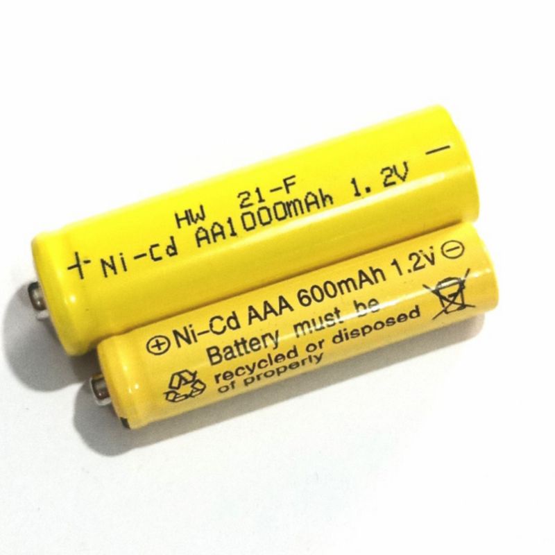 BATRE CAS AA /AAA MURAH A2 1000mAh / A3 600mAh batre KUNING batre mainan R/C baterai recarge batterai isi ulang