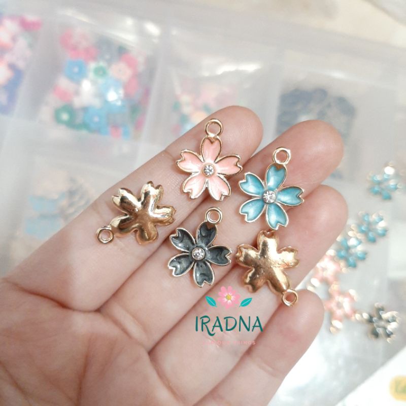 Bandul Kalung Gelang Liontin Bunga Sakura Craft DIY Aksesoris Korean Style