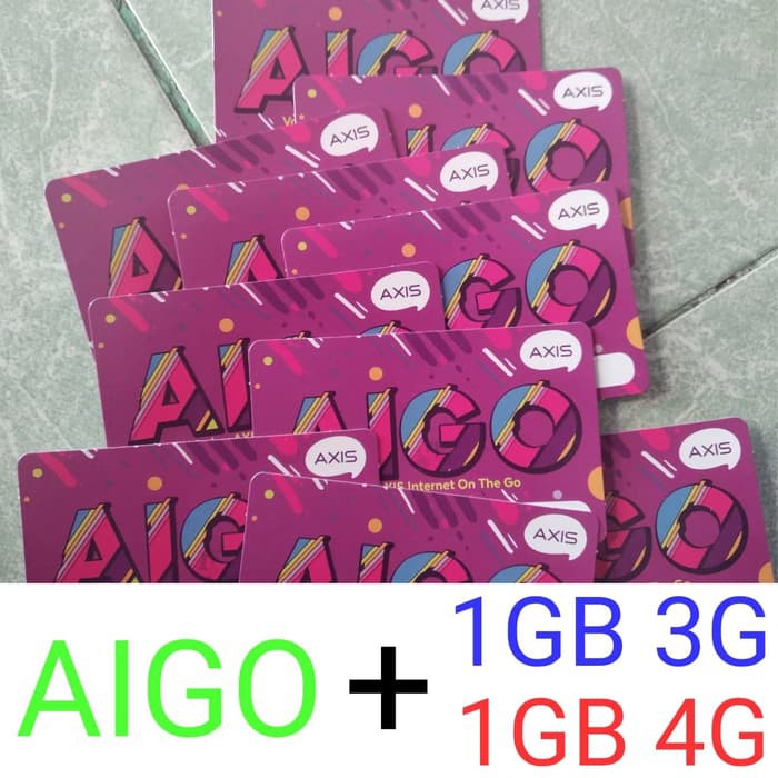 VCR Axis aigo 4G KUOTA 2GB (1GB 3G/4G + 1GB 4G)