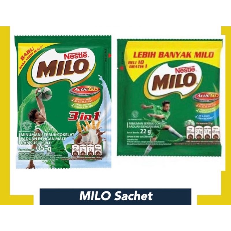 

Nestle MILO Activ Go 22gr & 3in1 35gr