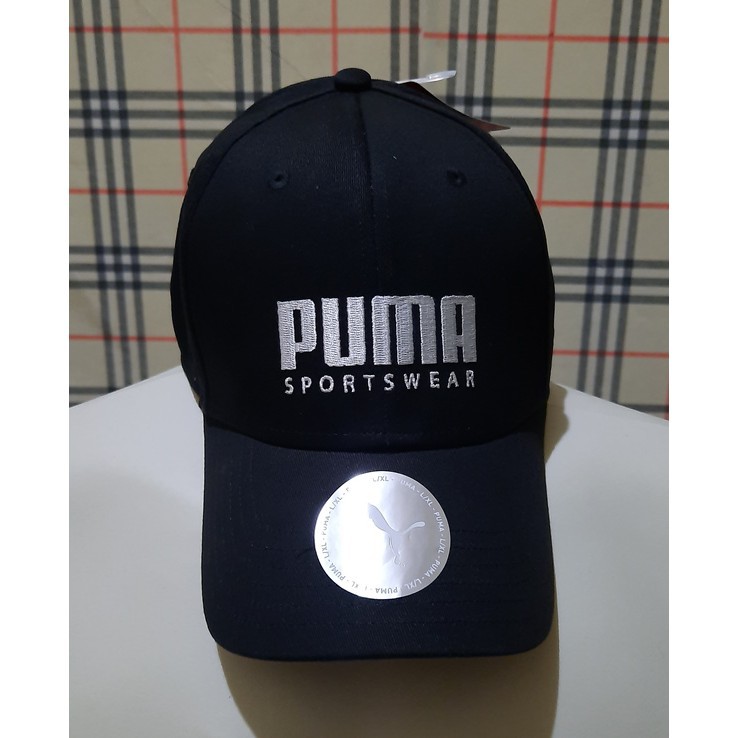 Topi Puma Stretchfit BB Cap Hitam Black Original