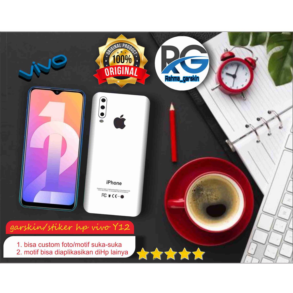 COD garskin hp vivo Y12 motif iphone - free custom