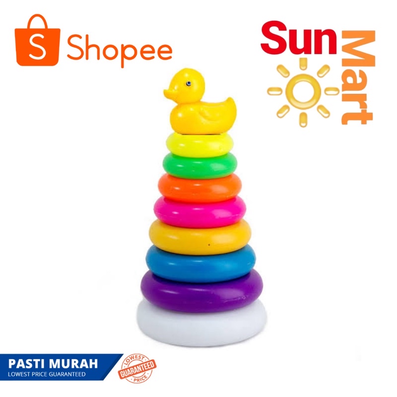 MAINAN ANAK RING DONAT STACKING DUCK 7 SUSUN