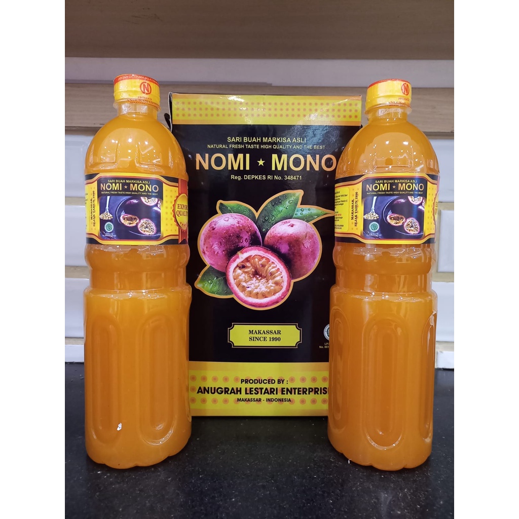 

Sirup Markisa Asli Nomi Mono Oleh Oleh Khas Makassar 2 botol 1000ml