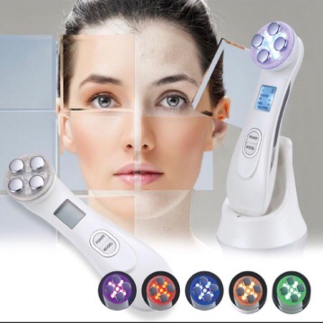 Setrika Wajah RF Radio Mesotheraphy alat strika wajah meso pdt light energy non needle photon photodynamic light Best seller