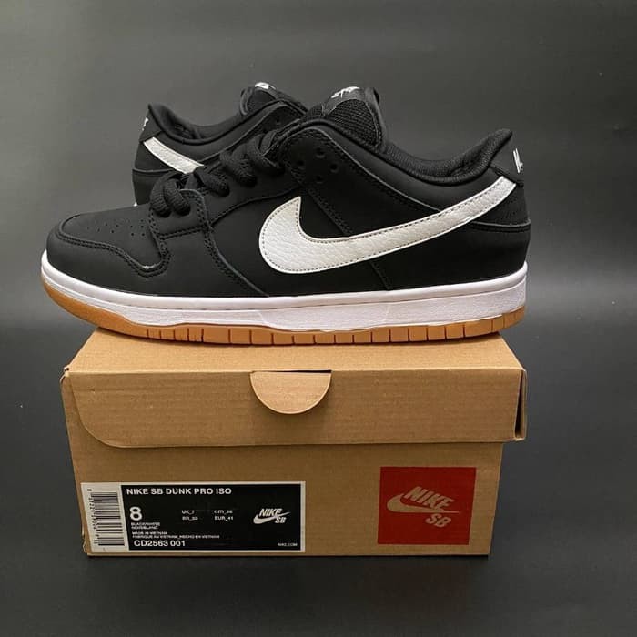 Sepatu Nike SB Dunk Pro Iso "Black White"