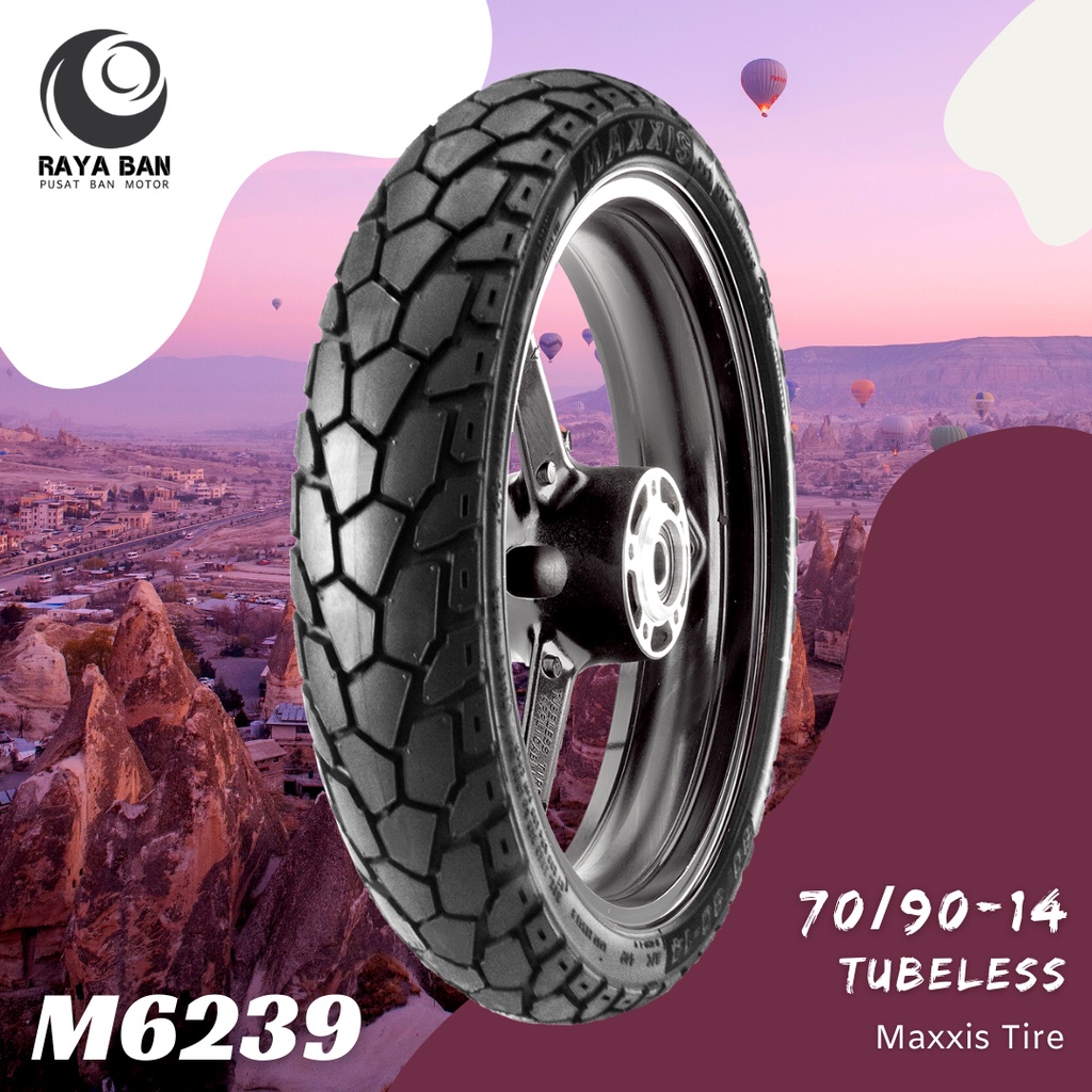 Ban Motor Maxxis M6239 70/90-14 TL (Semi Cangkul)