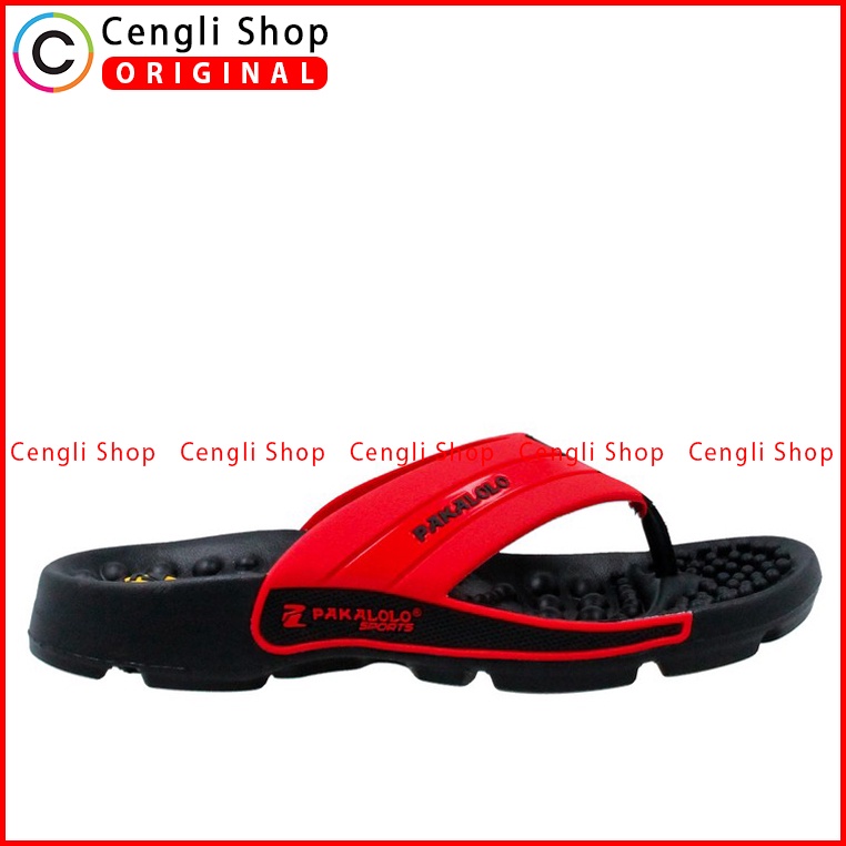 SANDAL JEPIT PAKALOLO PRIA ORIGINAL CASUAL BRANDED ASLI MERAH PB14