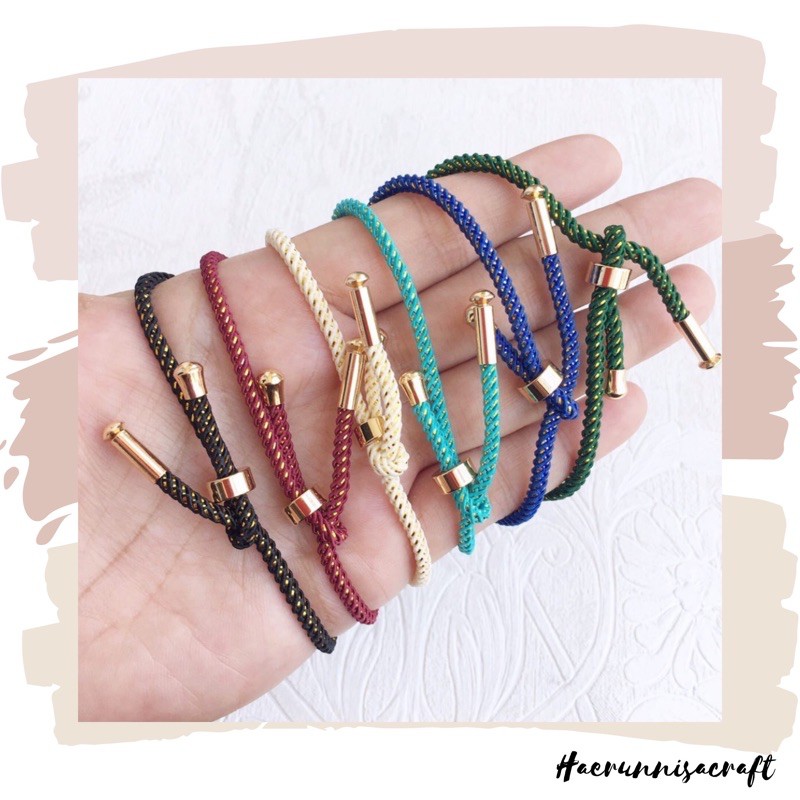 ✅ COD GELANG TALI KOMBINASI GOLD (Free 2 karet untuk 1 pcs gelang, warna karet sesuai gelang)