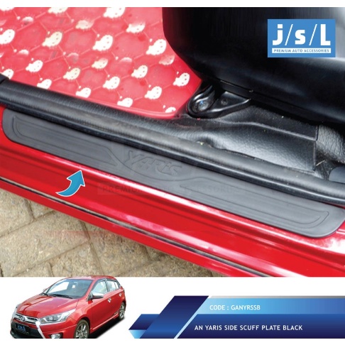All New Yaris SillPlate Samping JSL/Side Scuff Plate Black