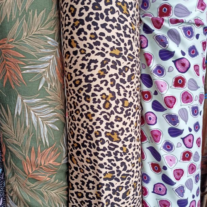 Cotton | Kain Bahan Baju Meteran Katun Rayon Motif Abstrak Y128 Terbaru Ready Stock