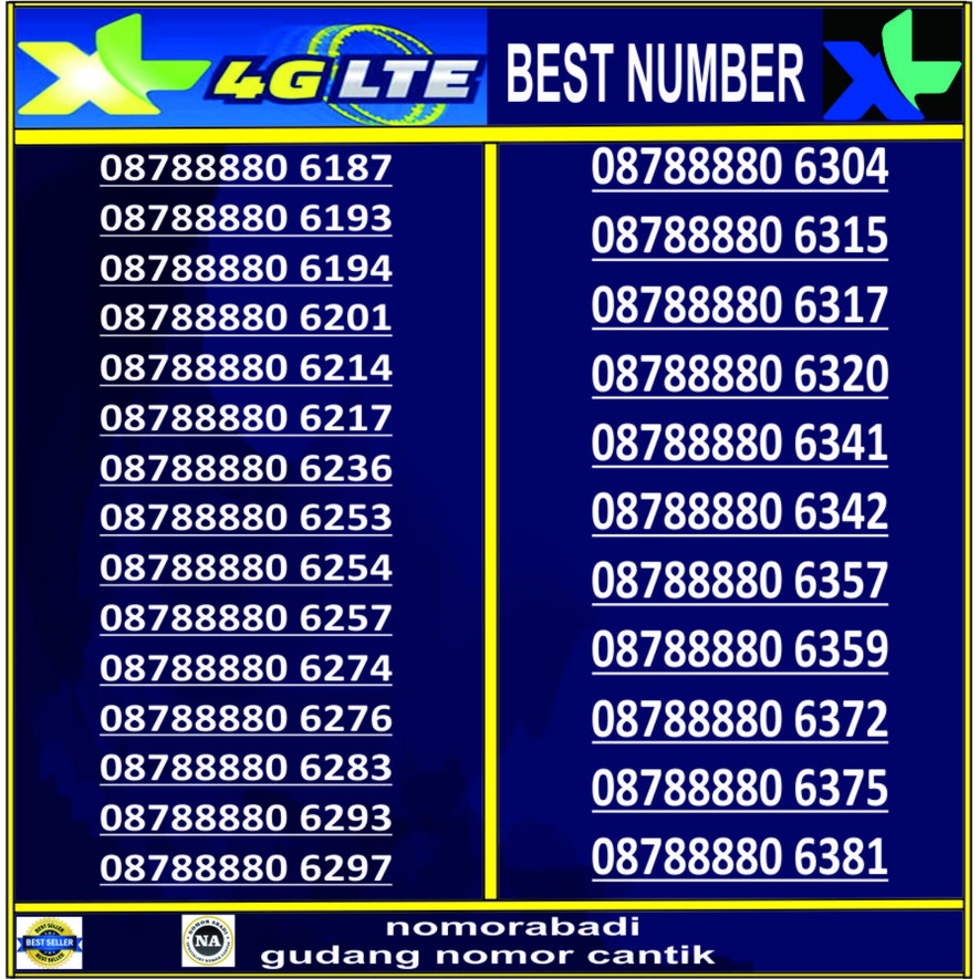 nomor cantik xl 4G 8888 H40