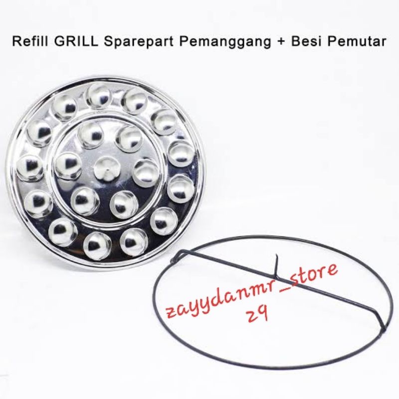 MURAH 1 set tiang dan putaran panci grill/alat bakar magic roaster/pemanggang daging,ikan/Refil