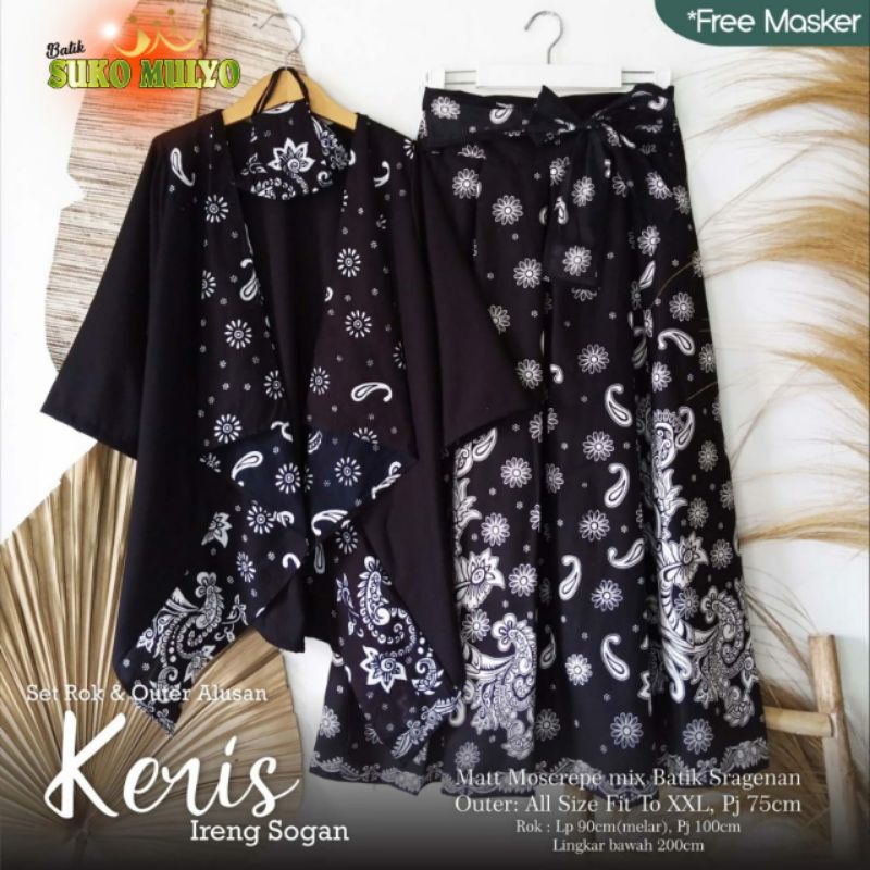 setelan rok batik outer batik alusan