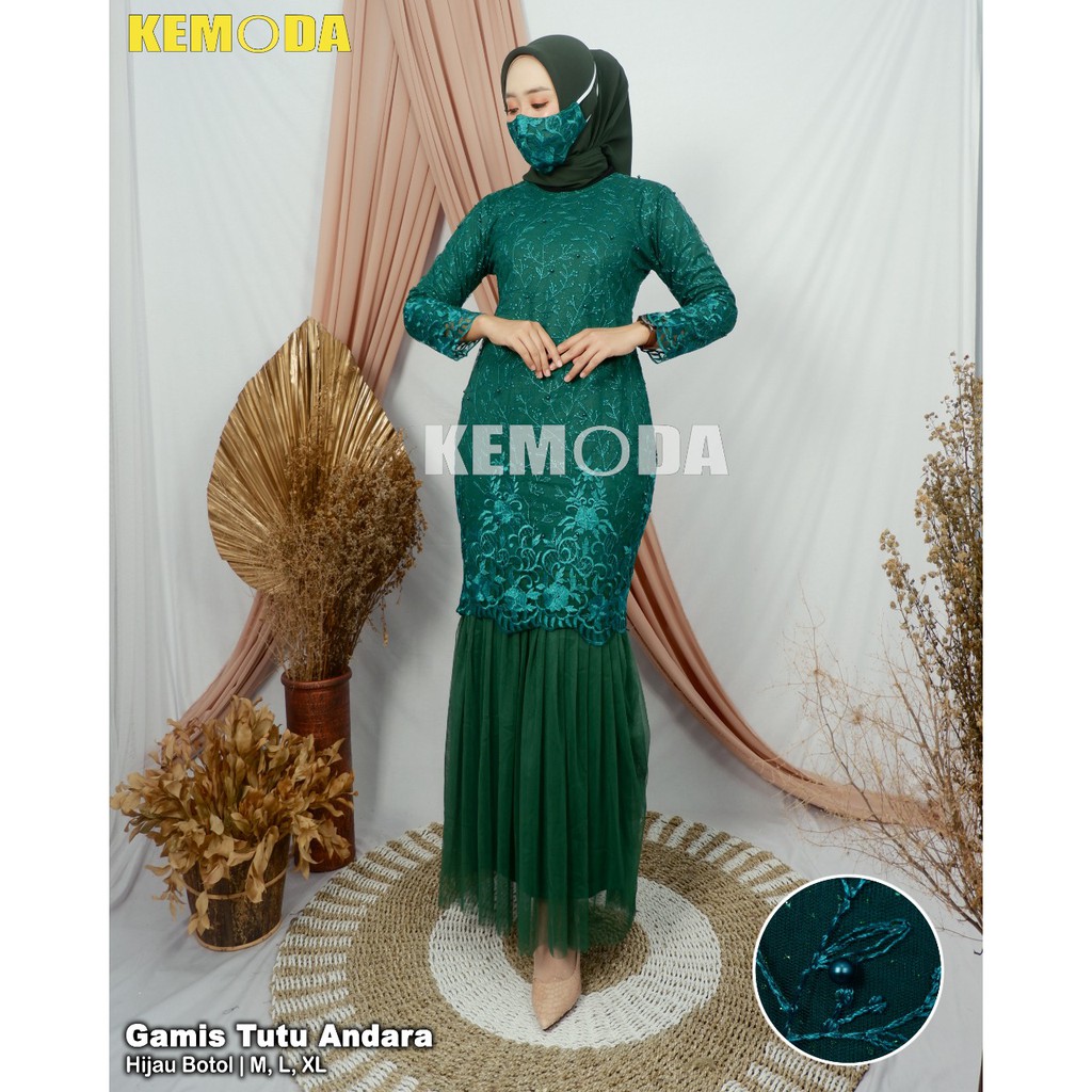 Setelan Gamis Duyung Tulle Mix Tutu Aneka Warna