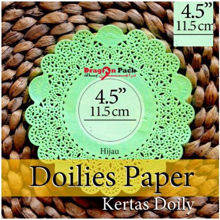 (100pcs)Doily Paper Kertas Doilies 4.5" Warna Kertas Alas Renda / DragonPack