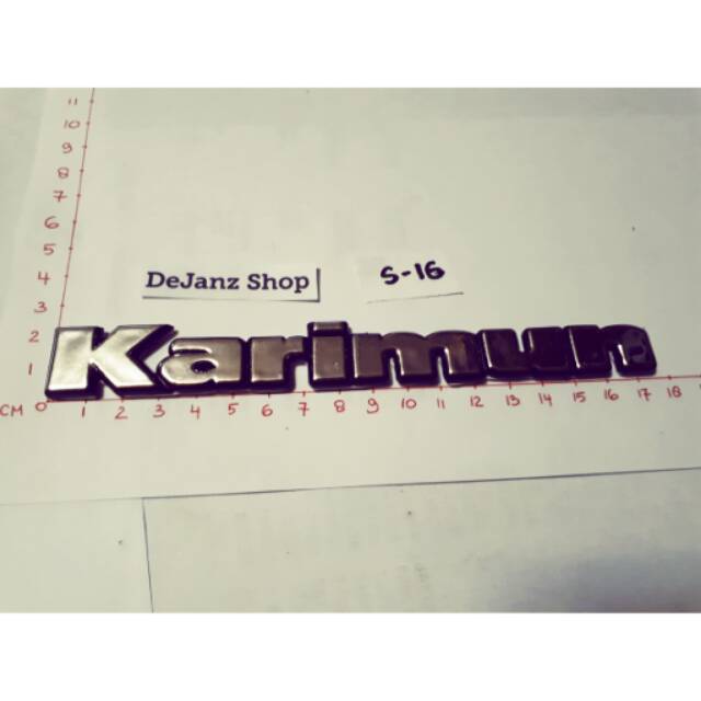 Emblem / Tulisan / Sticker / Tempelan / Logo Suzuki KARIMUN. chrome.