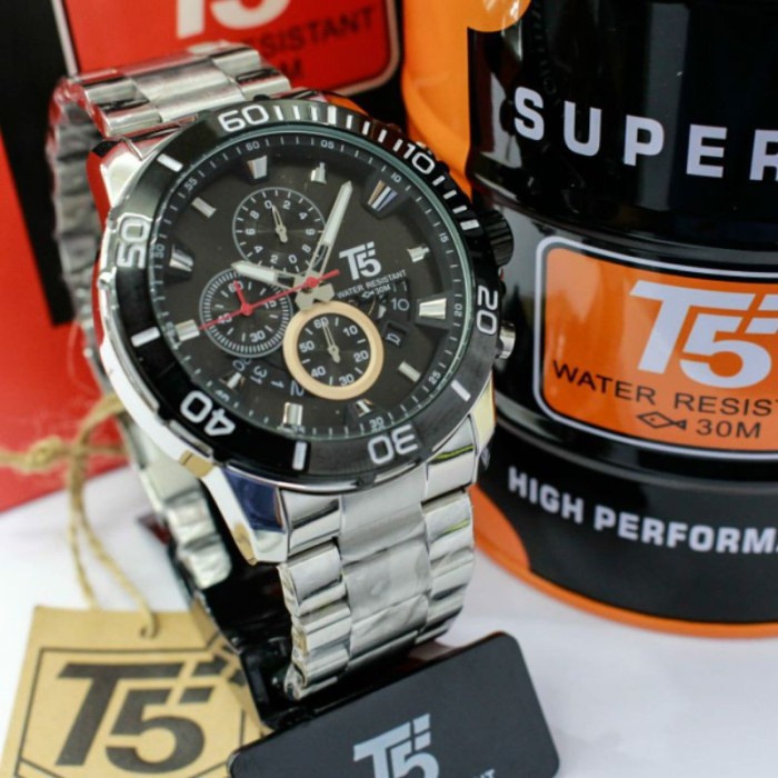 Jam Tangan Pria T5 H3805 T5 H 3805 original bergaransi free tin box