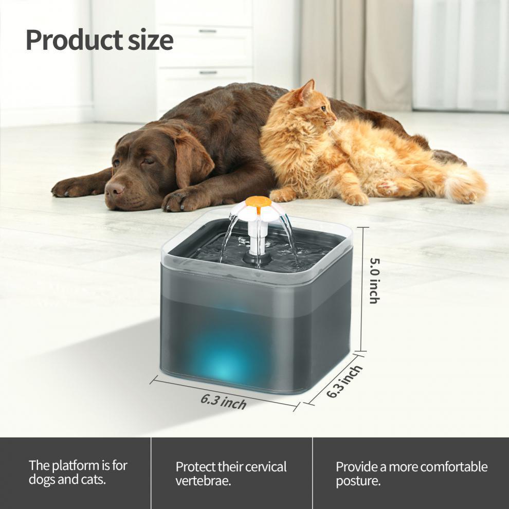 Water Dispenser Fountain Water Pets Dog Cat Tempat Minum Hewan Anjing Kucing 2 Liter Original