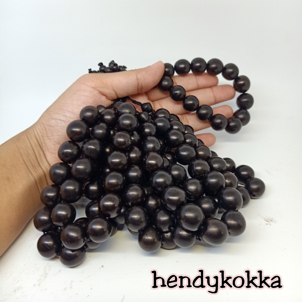 10pcs gelang kokka kaukah bulat 12mm hitam