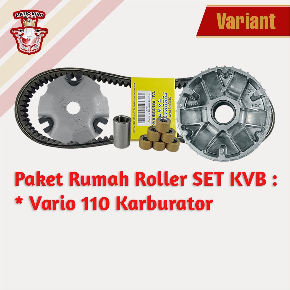 Paket Kirian Rumah Roller Vanbelt KIT Roller Honda Beat Scoopy Vario 110 Fi ESP K44 Fukukawa