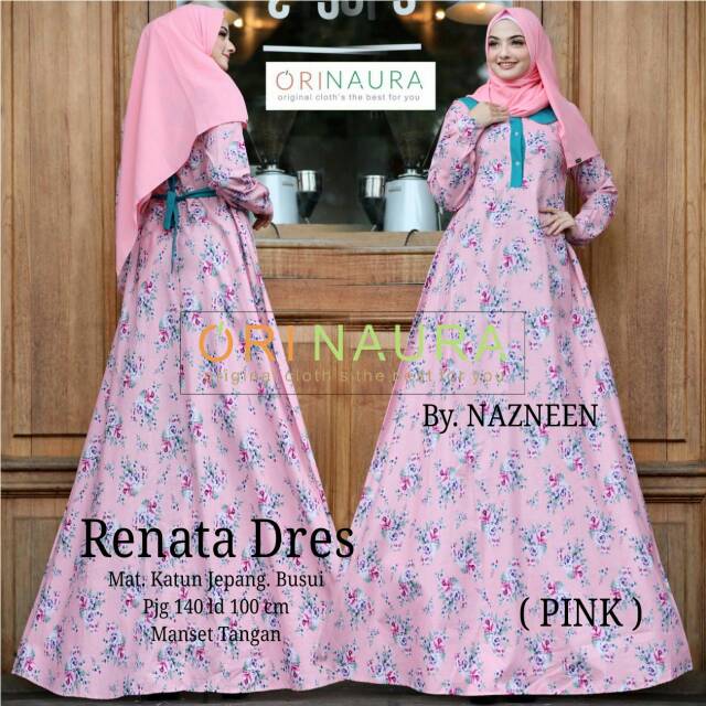 RENATA DRESS GAMIS MUSLIM ORI NAURA