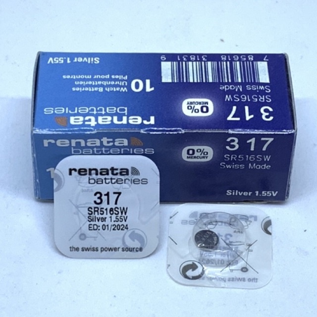 Baterai Jam Renata SR516SW 317 Original Batrai SR516 Ori