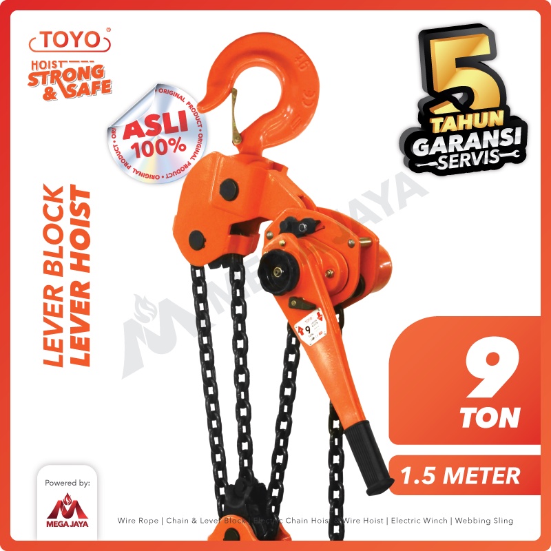 TOYO Lever Block / Lever Hoist 9 Ton x 1.5 Meter