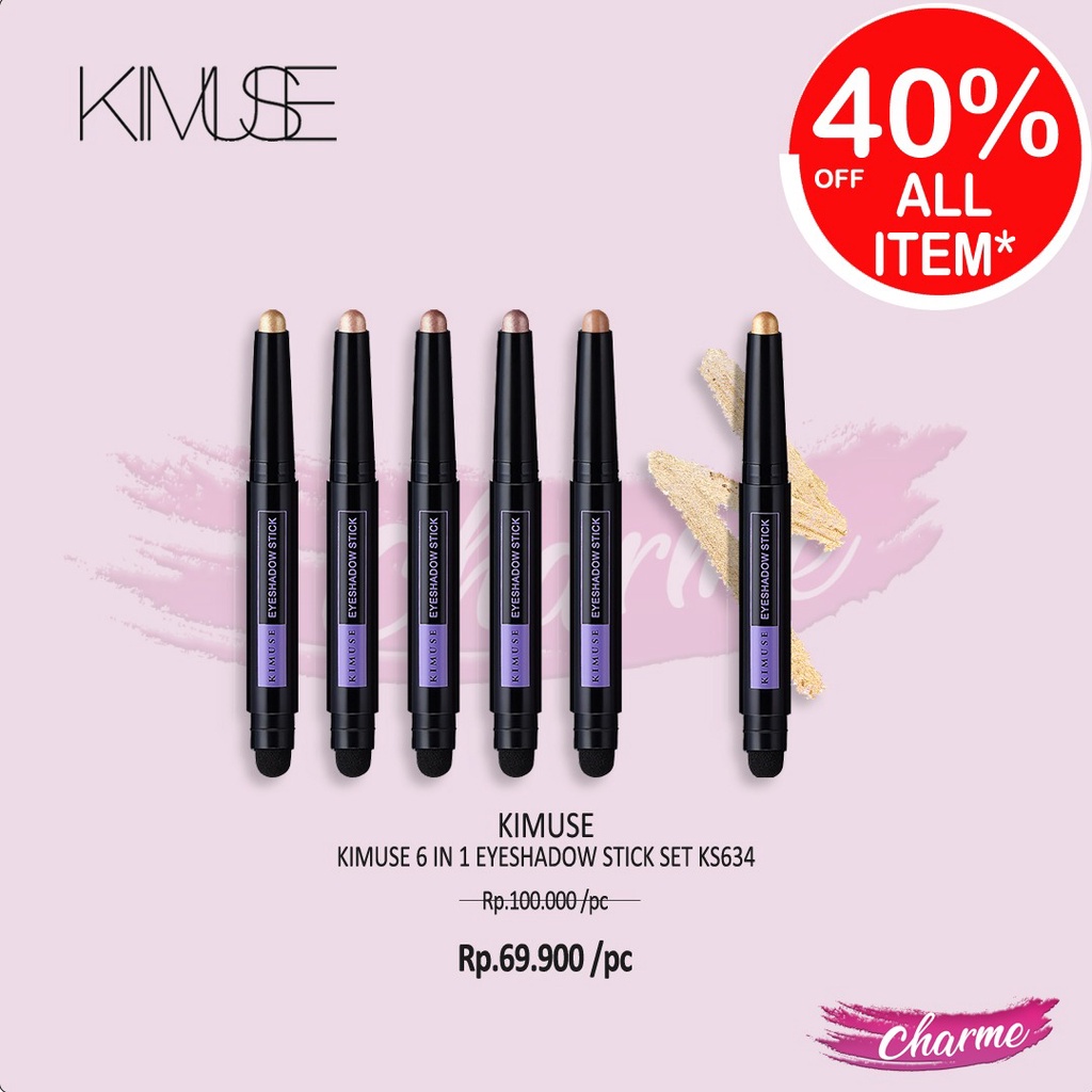 (READY &amp; ORI) Kimuse 6 In 1 Eyeshadow Stick Set KS634 634 (Isi 6pcs)