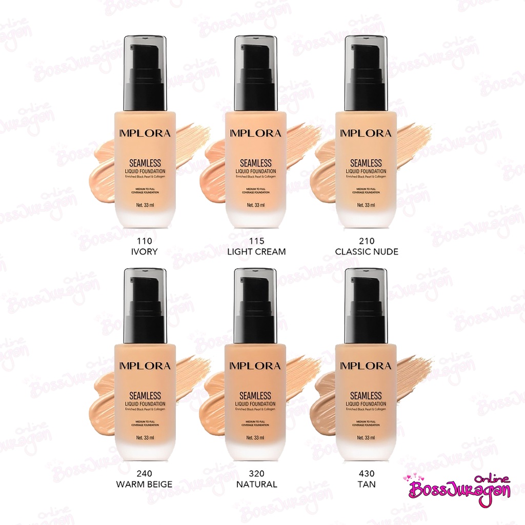 (BOSS) IMPLORA Seamless Liquid Foundation - 33ml | Implora Liquid Foundation