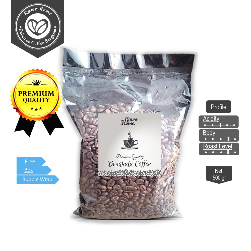 

Biji Kopi Robusta 500 gram (Red Cherry/Biji Kopi Merah) - Kawo Keme Coffee