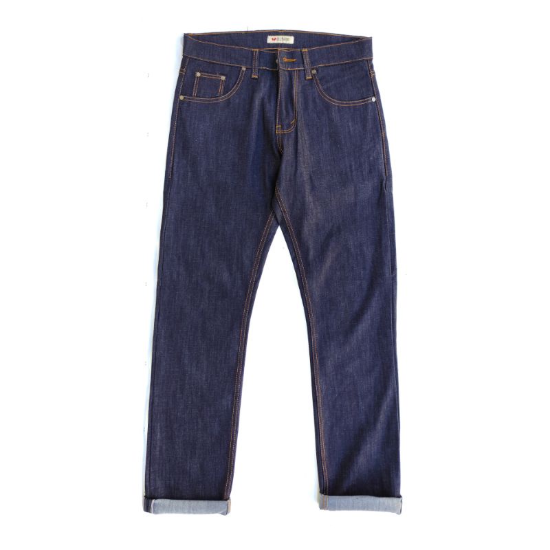 Bunbe - Celana Panjang Pria Raw Denim Selvedge Original