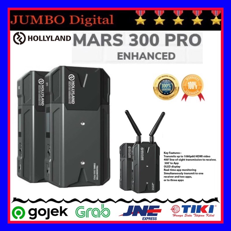 Hollyland Mars 300 Pro Wireless HDMI Kit - 300ft Range, 0.08